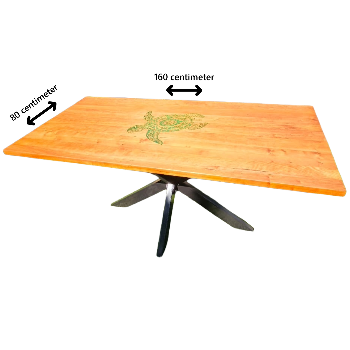 Unieke eettafel met schildpad-design
