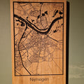 Houten landkaart