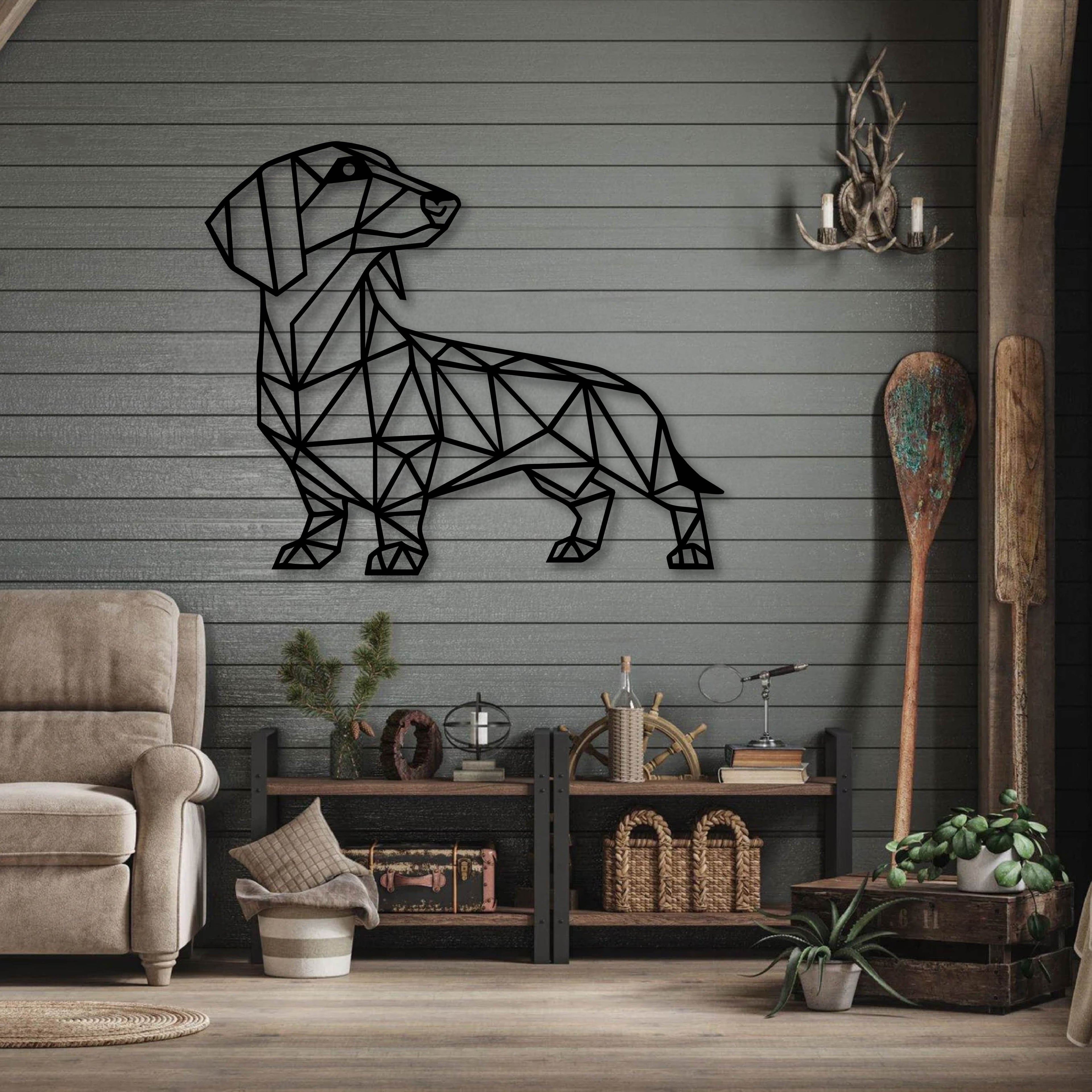 Houten Geometrische Dieren Wanddecoratie