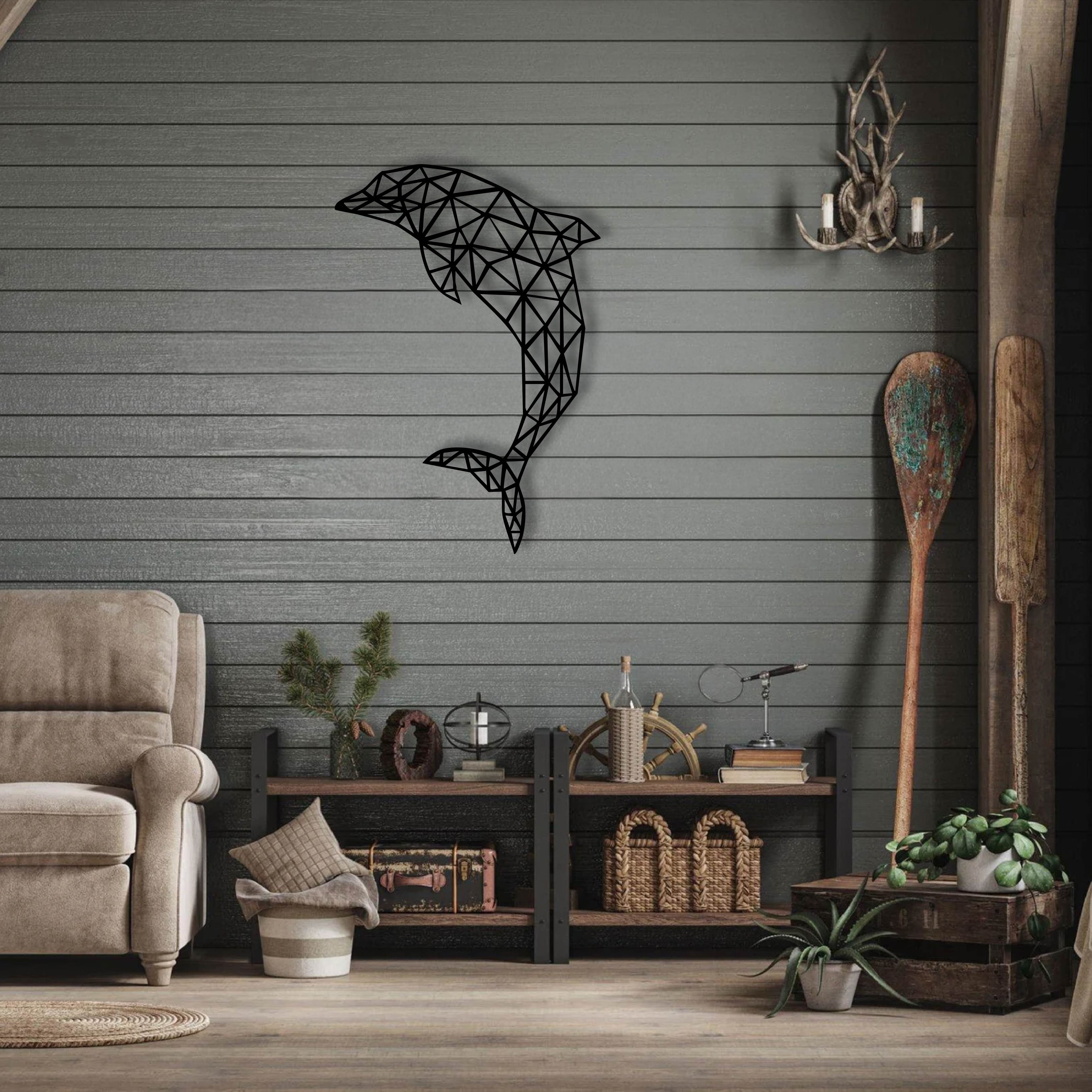 Houten Geometrische Dieren Wanddecoratie