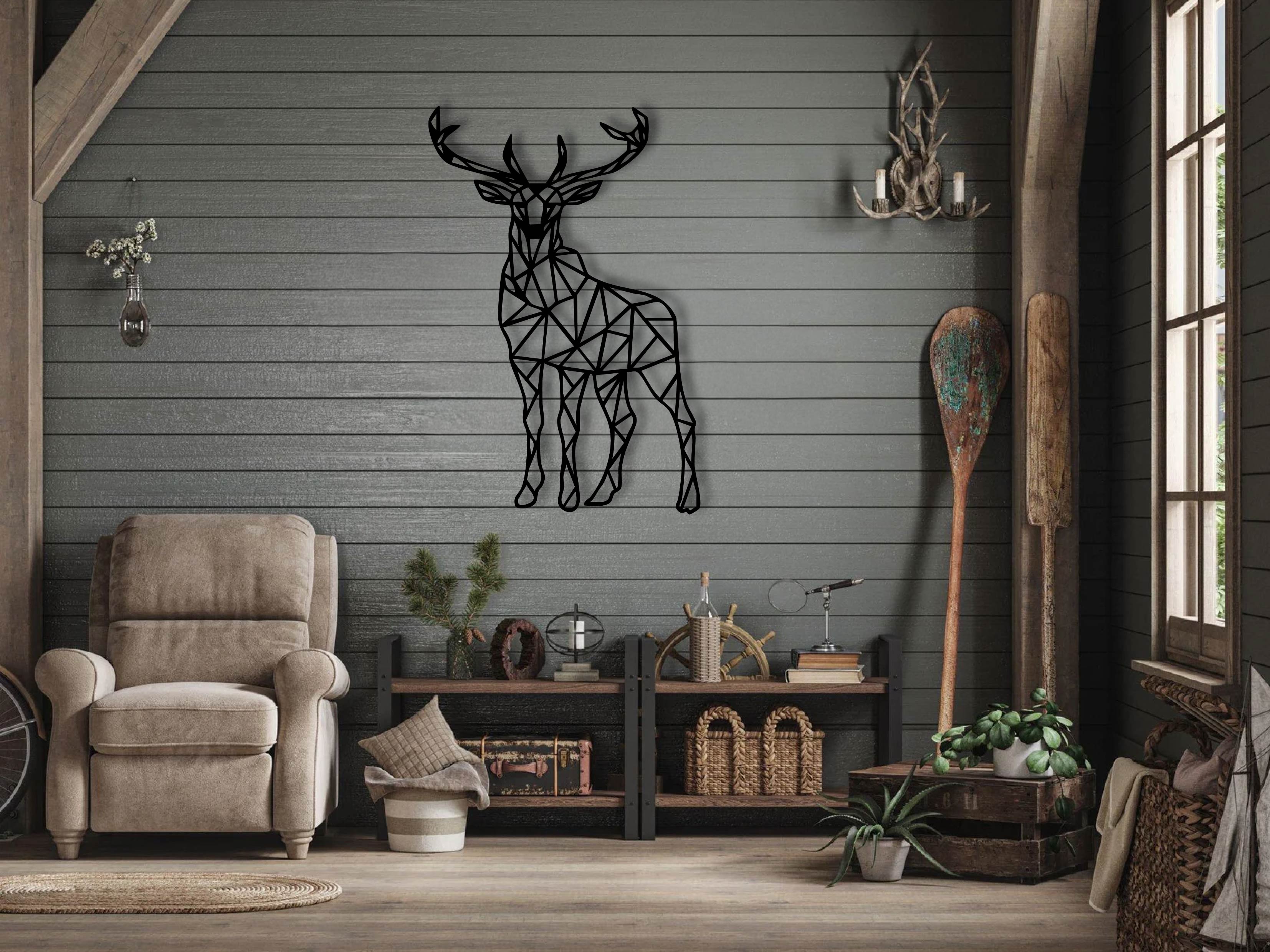 Houten Geometrische Dieren Wanddecoratie